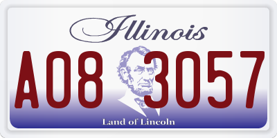 IL license plate A083057