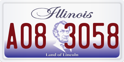 IL license plate A083058