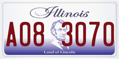 IL license plate A083070