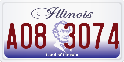 IL license plate A083074