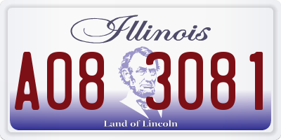 IL license plate A083081
