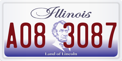 IL license plate A083087
