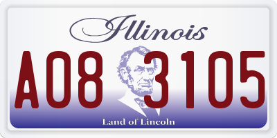 IL license plate A083105