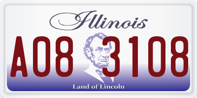 IL license plate A083108