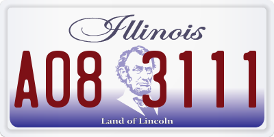 IL license plate A083111