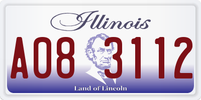 IL license plate A083112