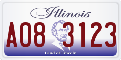IL license plate A083123