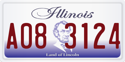 IL license plate A083124