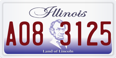 IL license plate A083125