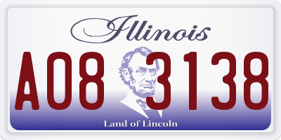 IL license plate A083138