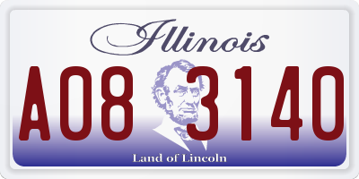 IL license plate A083140
