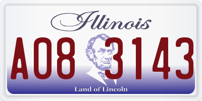 IL license plate A083143