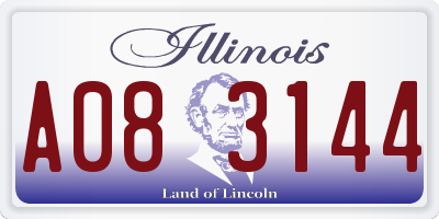 IL license plate A083144