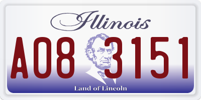 IL license plate A083151
