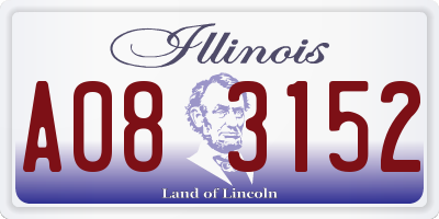IL license plate A083152