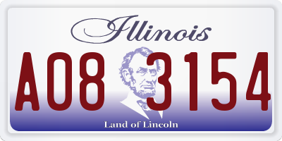 IL license plate A083154