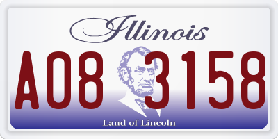 IL license plate A083158