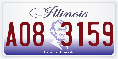 IL license plate A083159