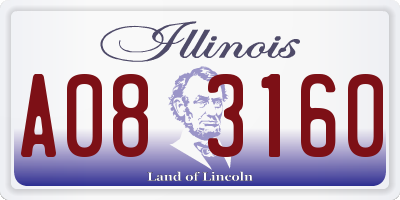 IL license plate A083160