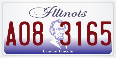 IL license plate A083165