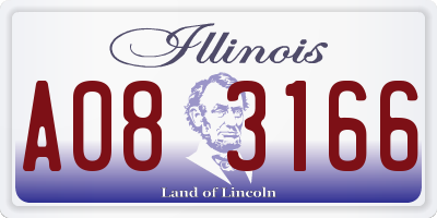 IL license plate A083166