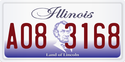 IL license plate A083168