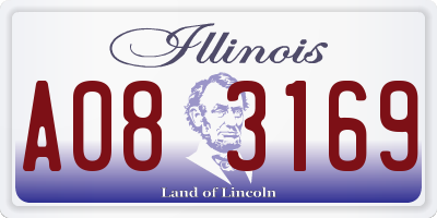IL license plate A083169