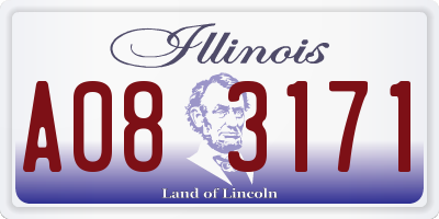 IL license plate A083171