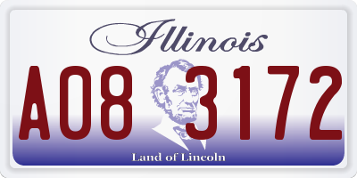 IL license plate A083172