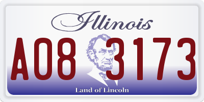 IL license plate A083173