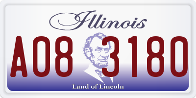 IL license plate A083180