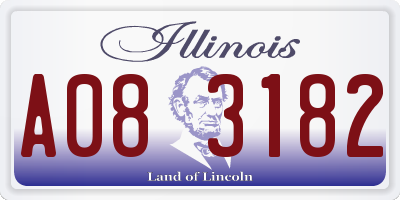 IL license plate A083182