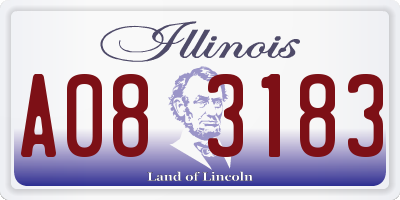 IL license plate A083183