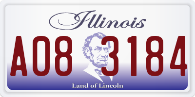 IL license plate A083184