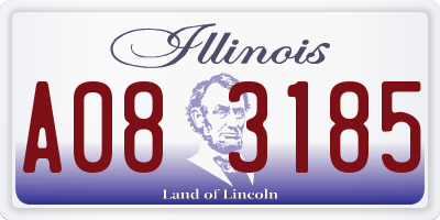IL license plate A083185