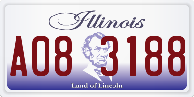 IL license plate A083188