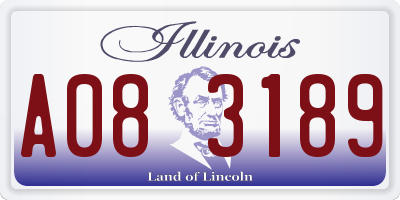 IL license plate A083189