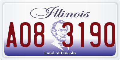 IL license plate A083190