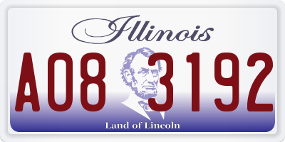 IL license plate A083192