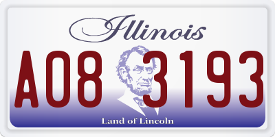 IL license plate A083193