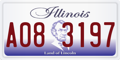 IL license plate A083197