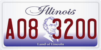 IL license plate A083200