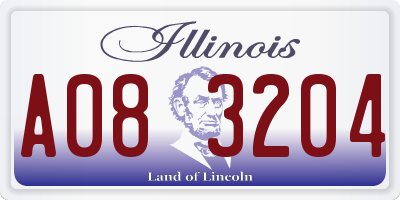 IL license plate A083204