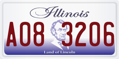 IL license plate A083206