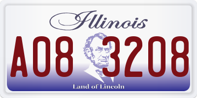 IL license plate A083208