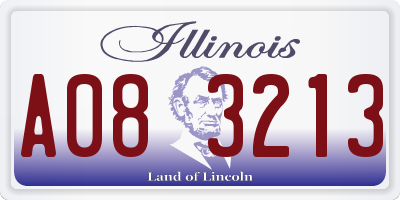IL license plate A083213