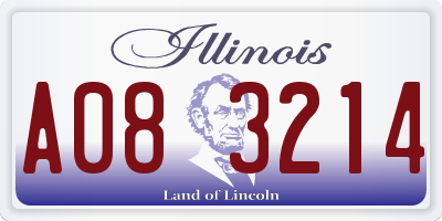 IL license plate A083214