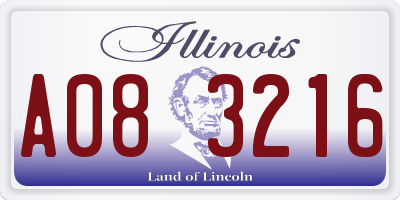 IL license plate A083216