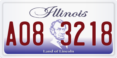 IL license plate A083218