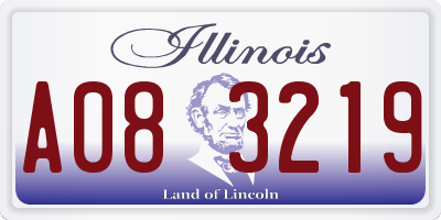 IL license plate A083219